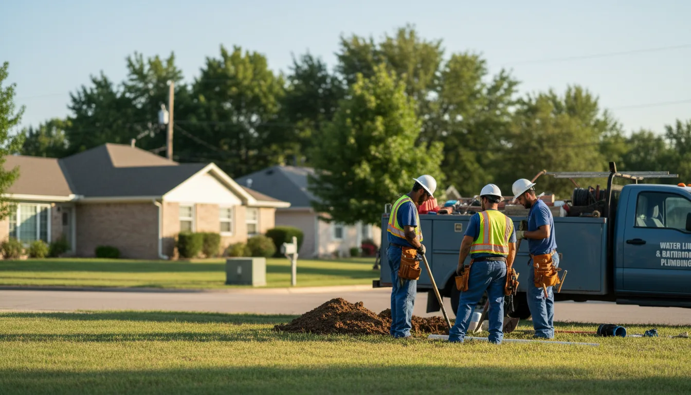 Residential water line and bathroom plumbing service in South Lancaster, MA